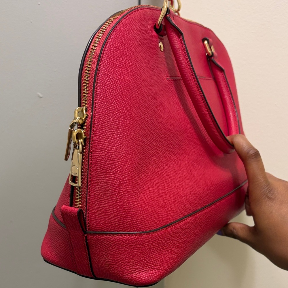 💋SOLD💋Coach Fuchsia Leather Satchel - Picture 6 of 9